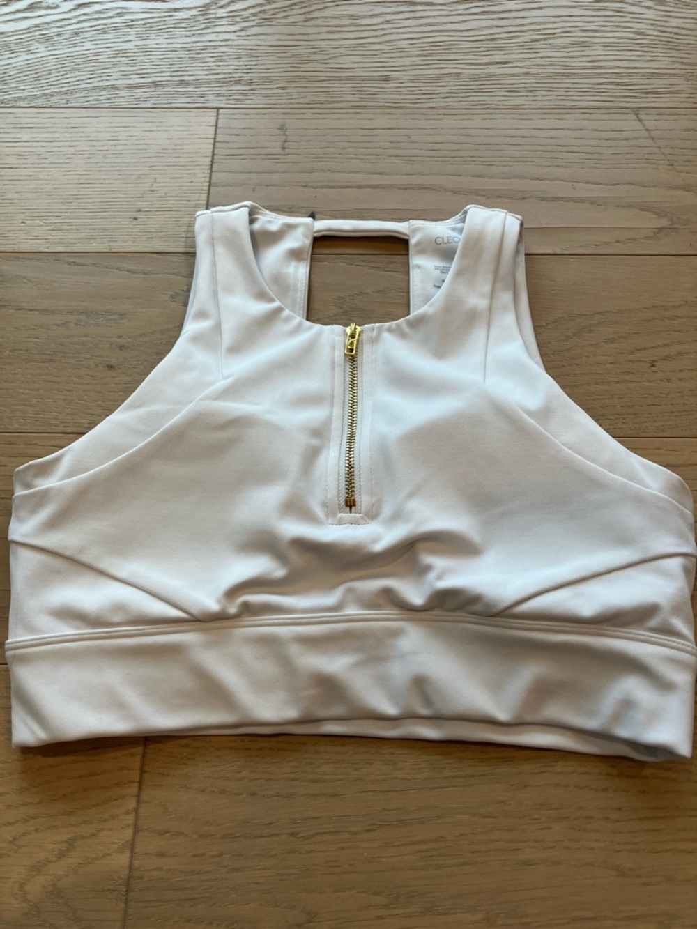Cleo Harper White Zip Bra